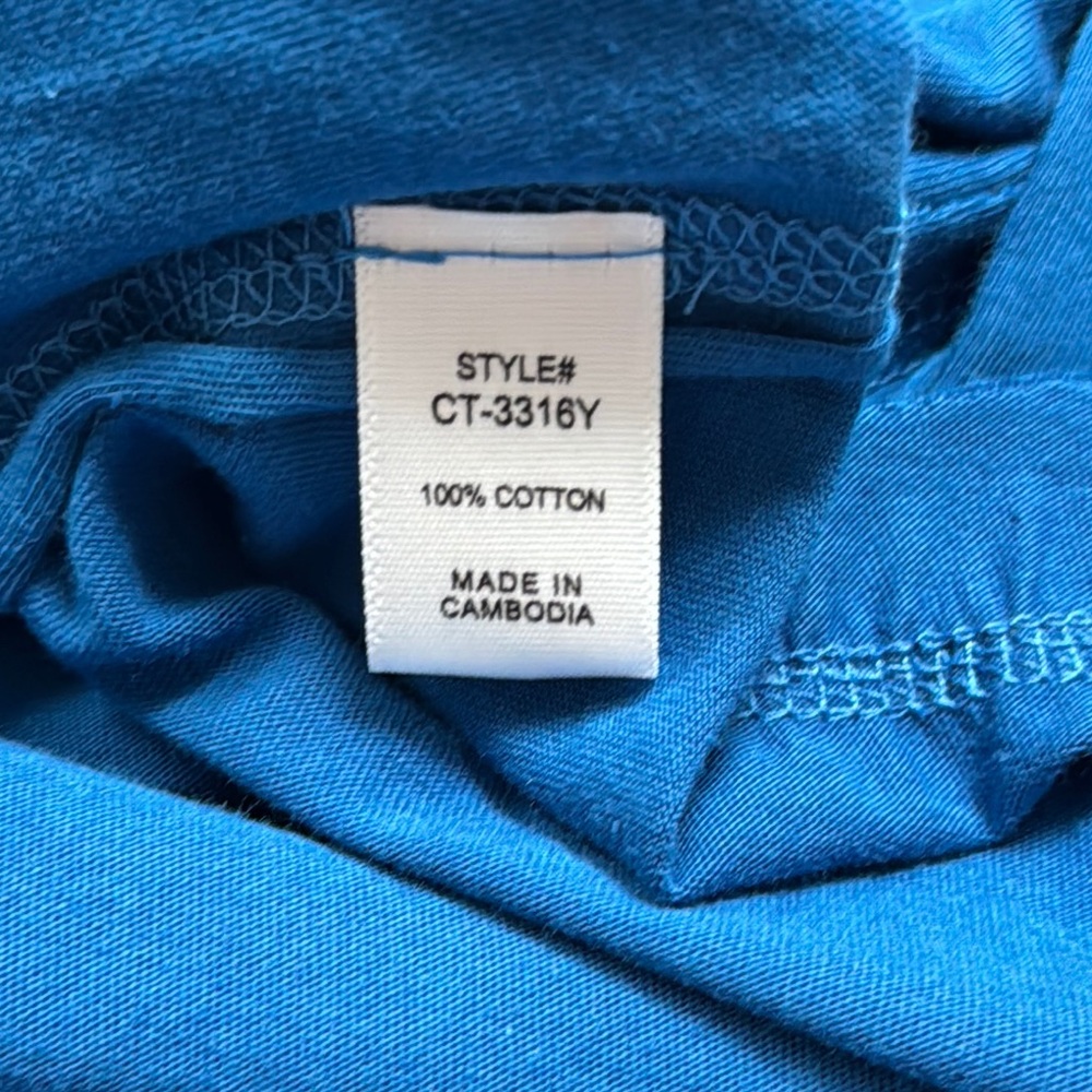 Zenana Henley Raw Seam Top 💗 Blue - Picture 16 of 16
